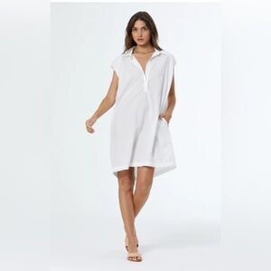 YFB Orleans Mini Shirt Dress // Bone